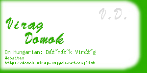 virag domok business card