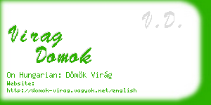 virag domok business card